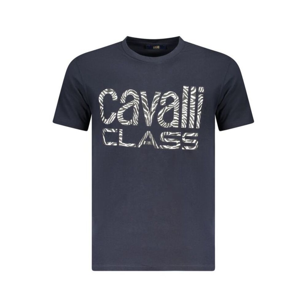 Cavalli Class Blue Cotton Men Men's T-Shirt